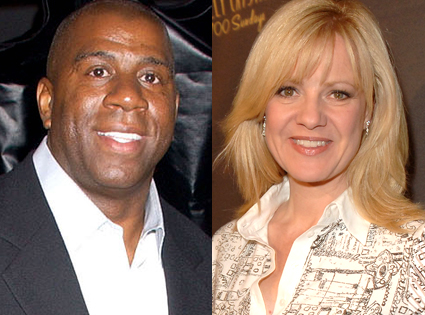 Magic Johnson, Bonnie Hunt Magic Johnson, Bonnie Hunt